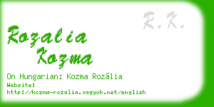 rozalia kozma business card